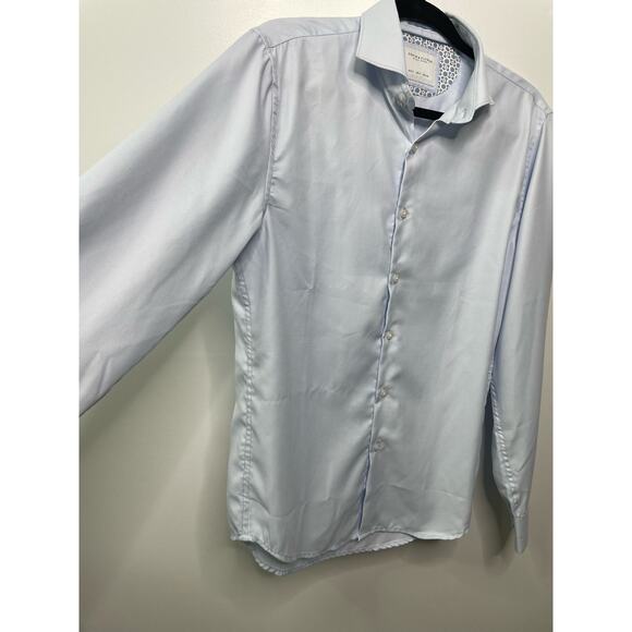 Denim & Flower by Ricky Singh Long Sleeve Button-Up Shirt Light Blue Mens Size S - Picture 3 of 10